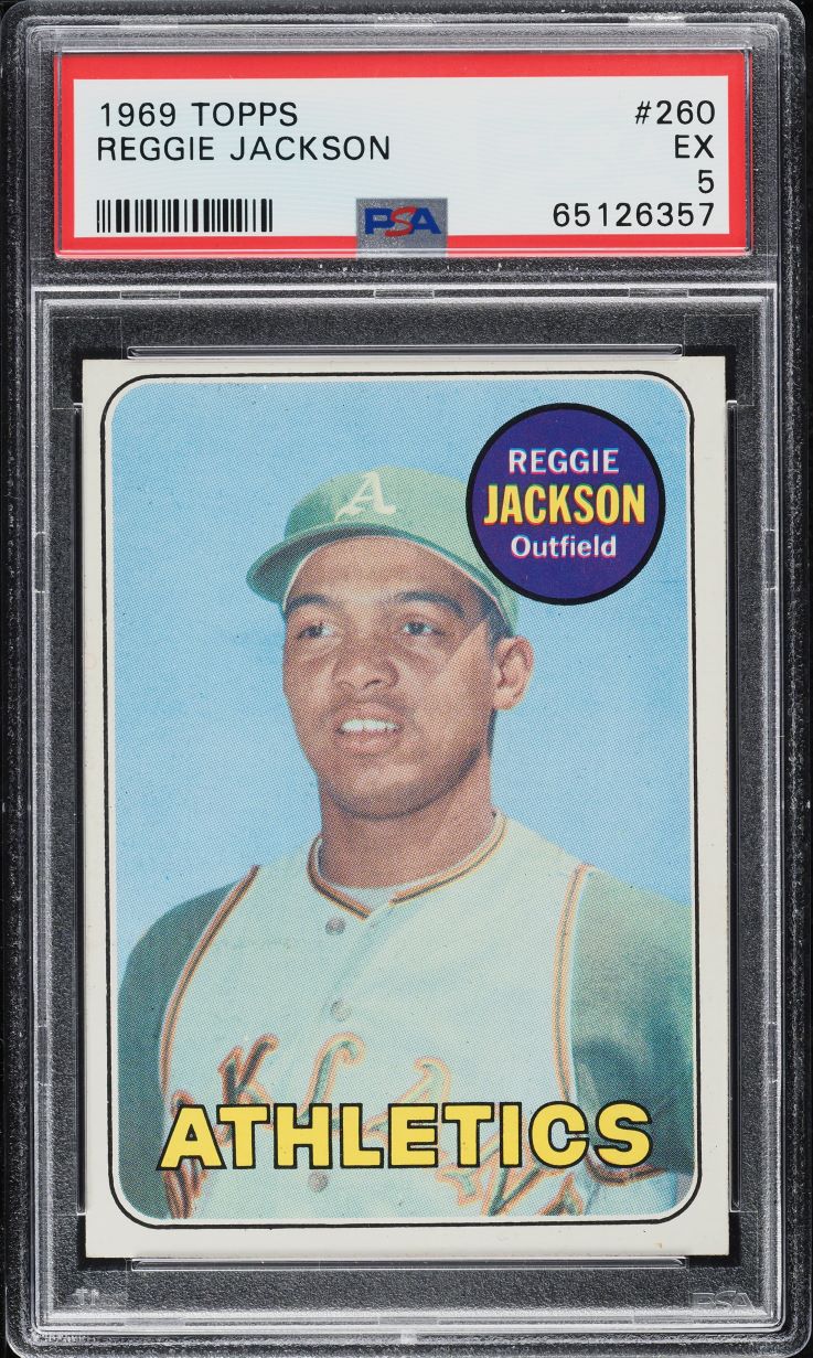 1969 Topps Reggie Jackson ROOKIE #260 PSA 5 EX