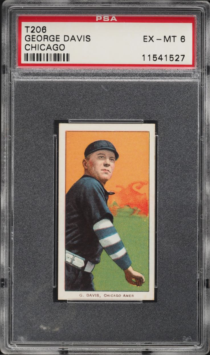 1909-11 T206 George Davis CHICAGO PSA 6 EXMT