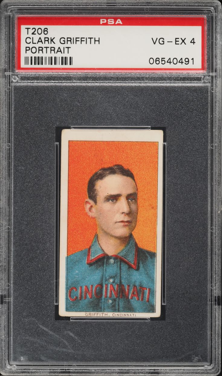 1909-11 T206 Clark Griffith PORTRAIT PSA 4 VGEX