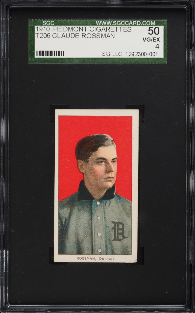 1909-11 T206 Claude Rossman SGC 4 VGEX
