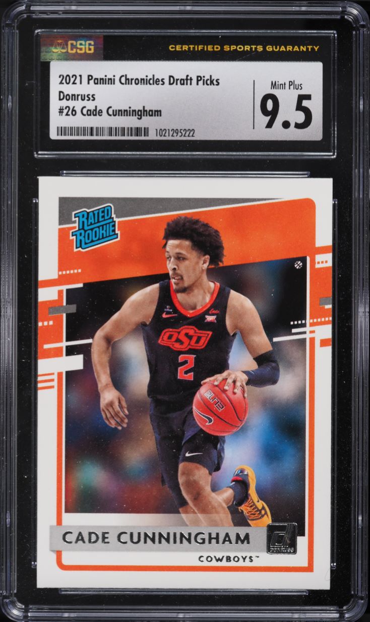 2021 Panini Chronicles Draft Picks Donruss Cade Cunningham ROOKIE #26 CSG 9.5