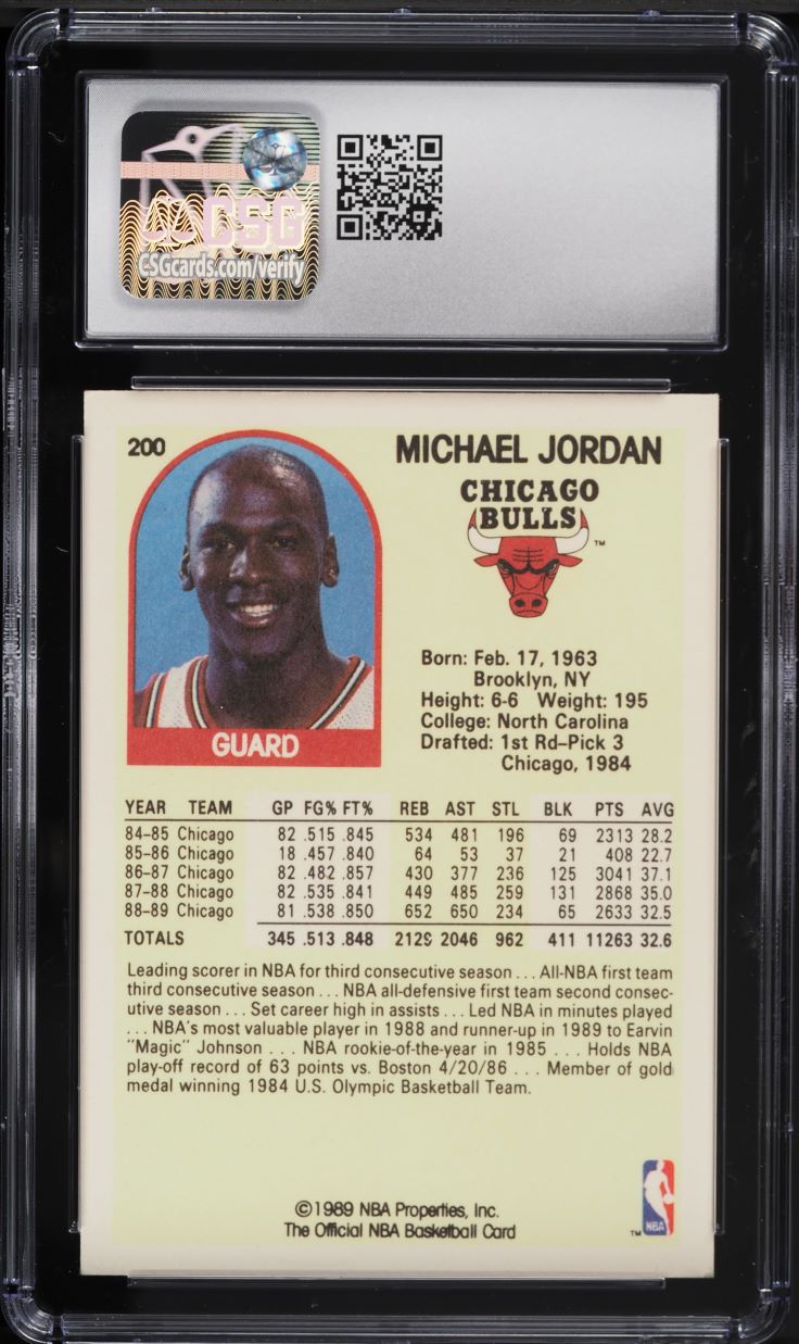 1989 Hoops Michael Jordan #200 CSG 5 EX