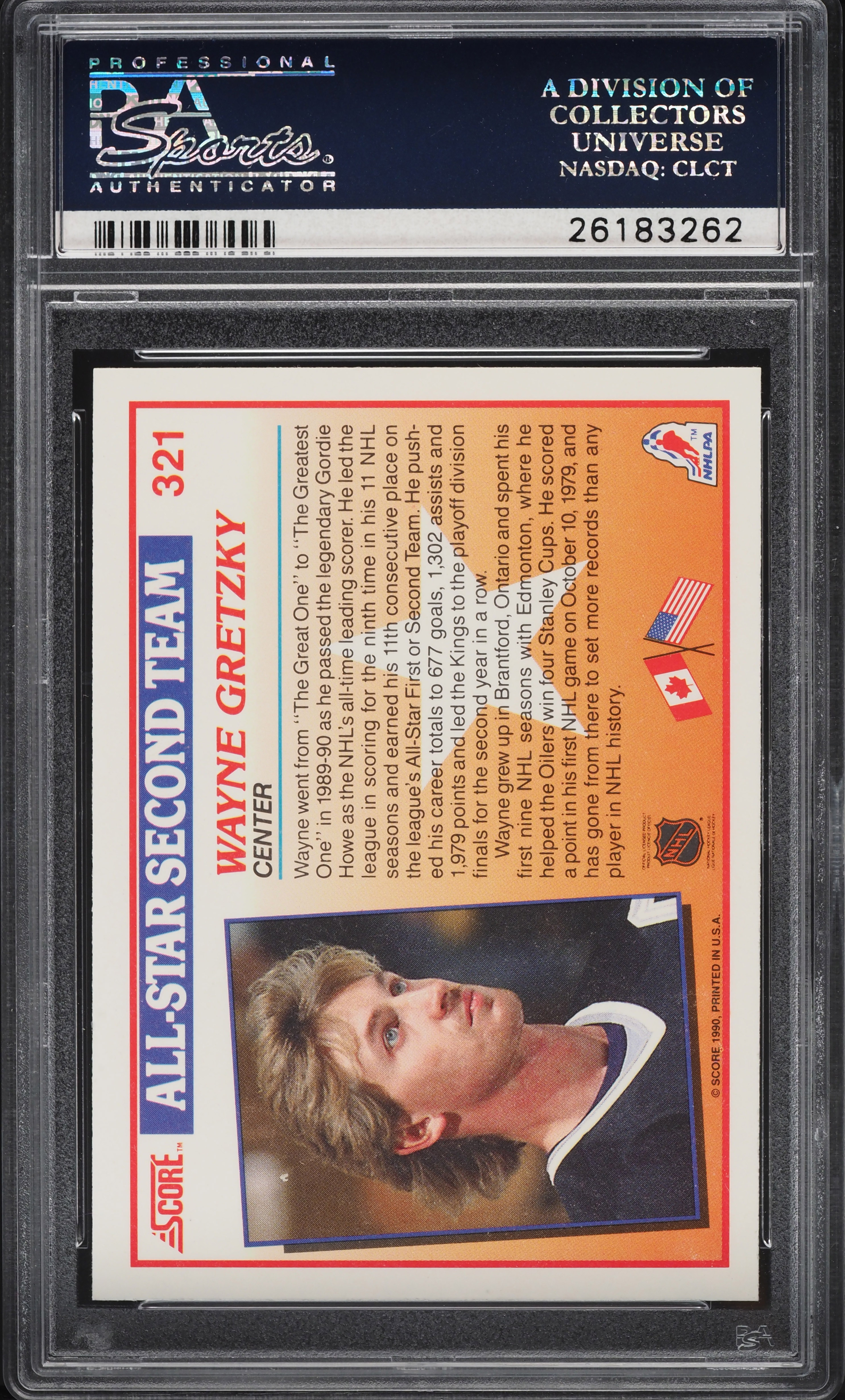 1990 Score Hockey Wayne Gretzky #321 PSA 10 GEM MINT on Fanatics