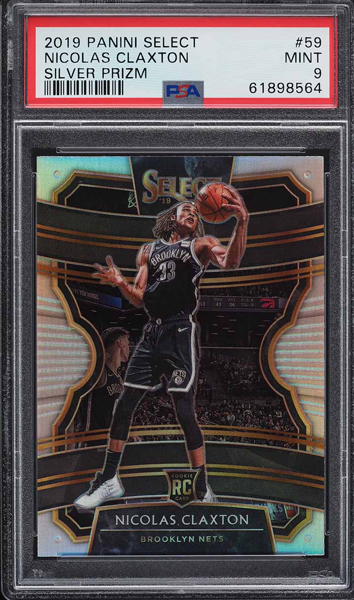 2019 Select Concourse Silver Prizm Nicolas Claxton ROOKIE #59 PSA 9 MINT