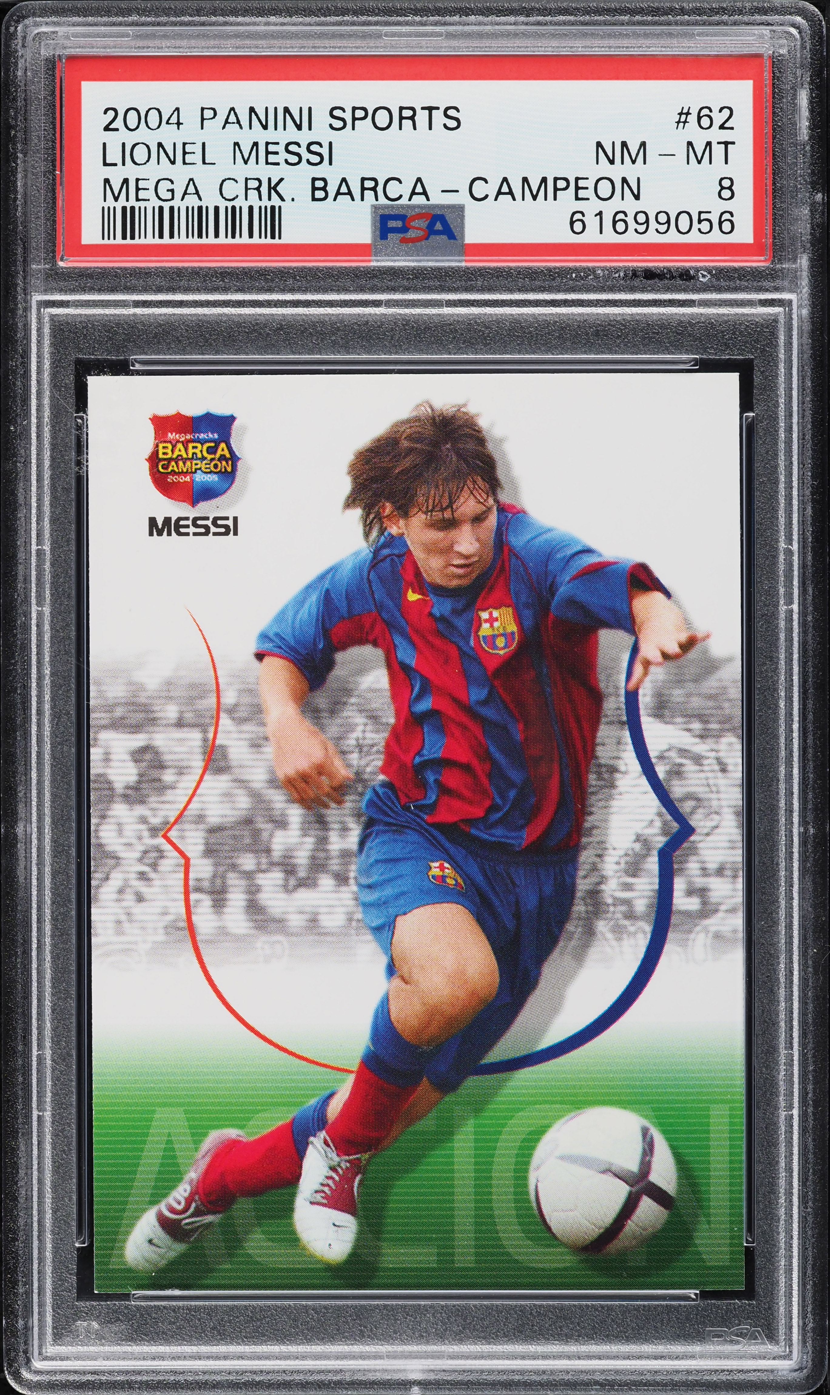 2004 Panini Sports Mega Cracks Barca Campeon Lionel Messi ROOKIE