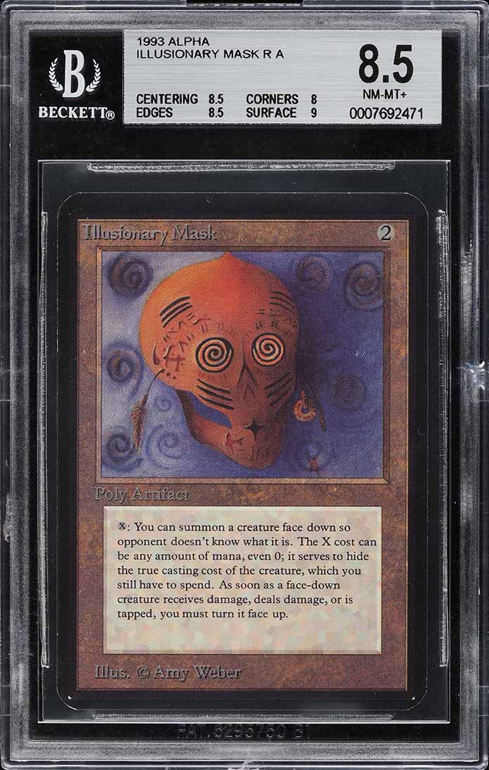 1993 Magic The Gathering MTG Unlimited Illusionary Mask R A BGS