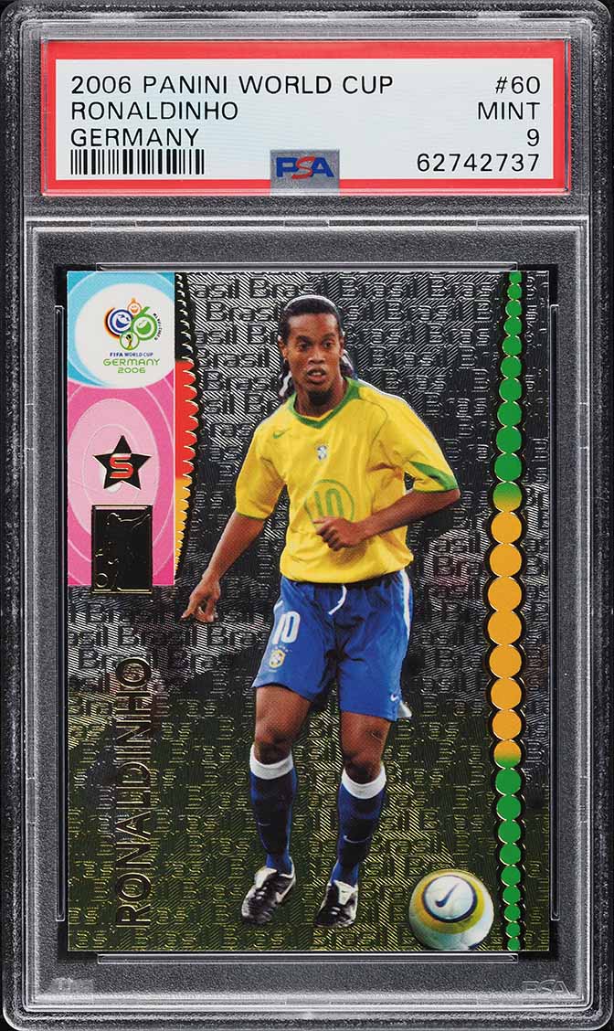 2006 Panini World Cup Germany Ronaldinho #60 PSA 10 GEM MINT on