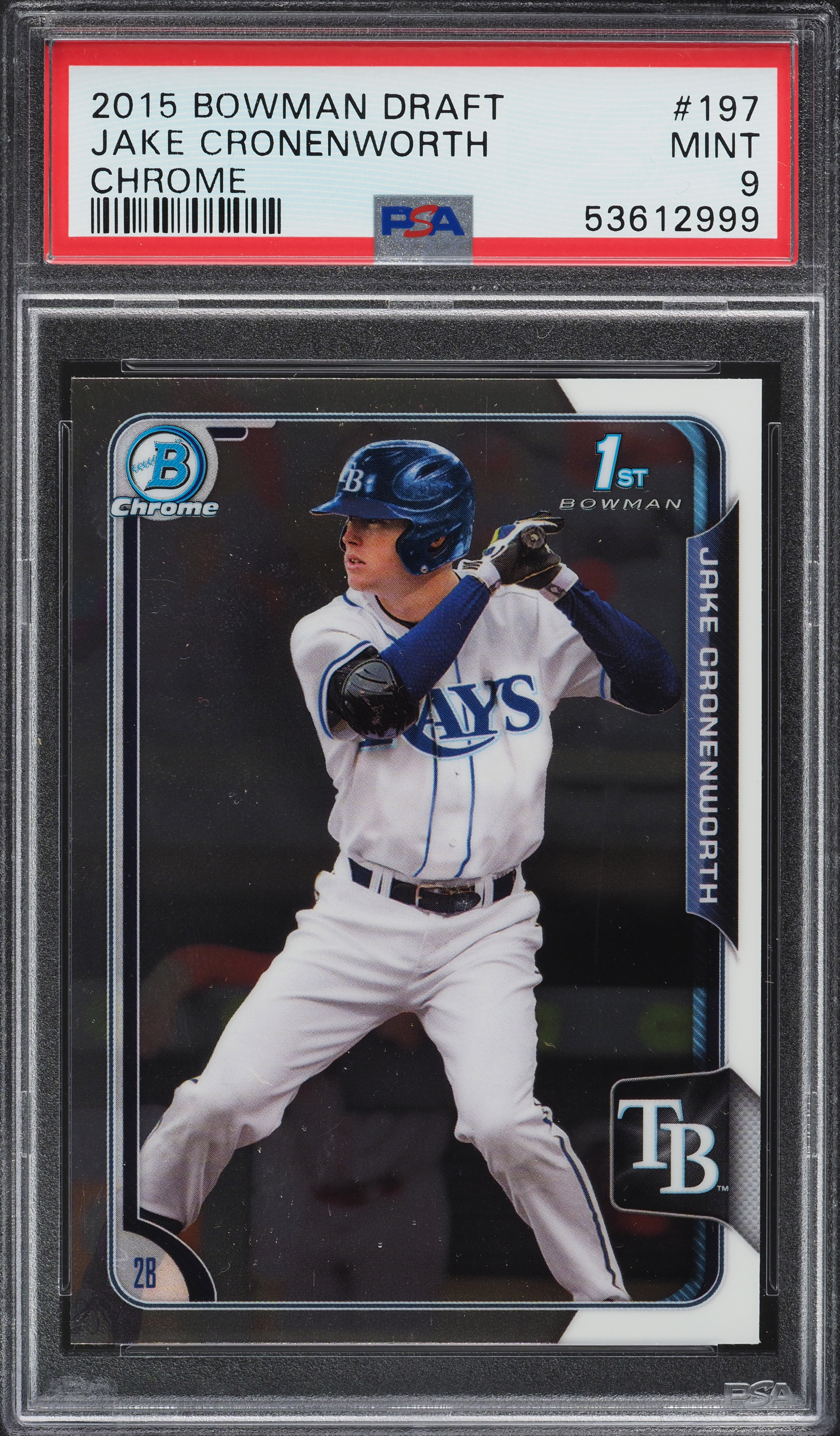 2015 Bowman Chrome Draft Jake Cronenworth ROOKIE #197 PSA 9 MINT
