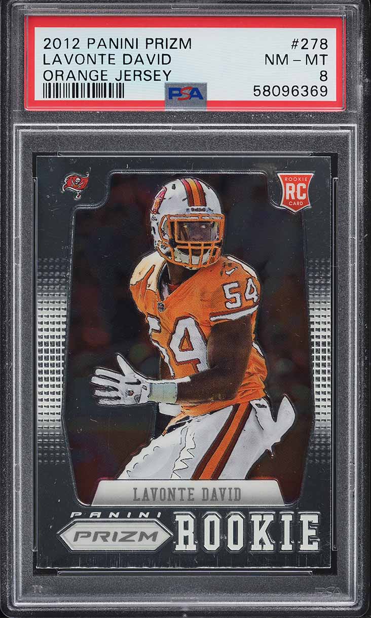 2012 Panini Prizm Orange Jersey LaVonte David ROOKIE #278 PSA 8 NM-MT