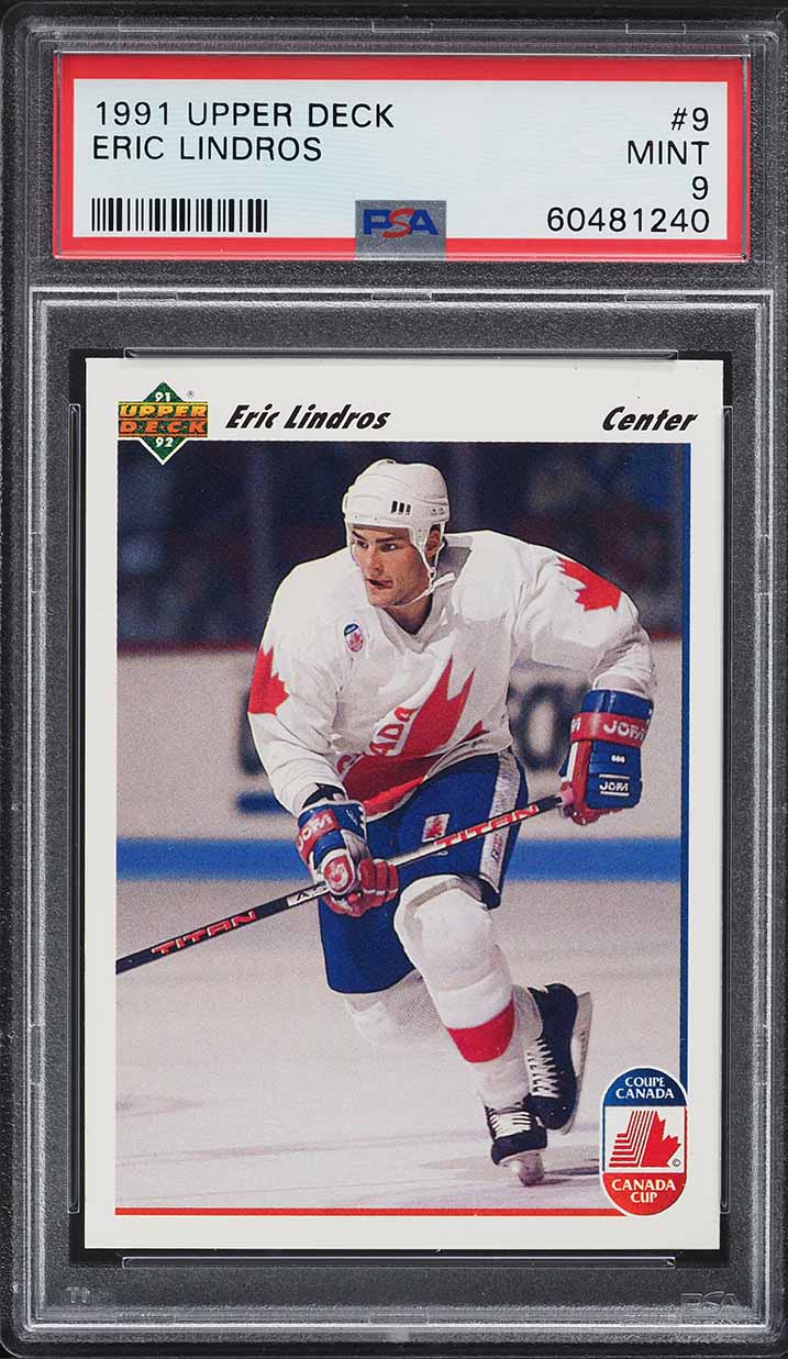 1991 Upper Deck Hockey Eric Lindros #9 PSA 9 MINT