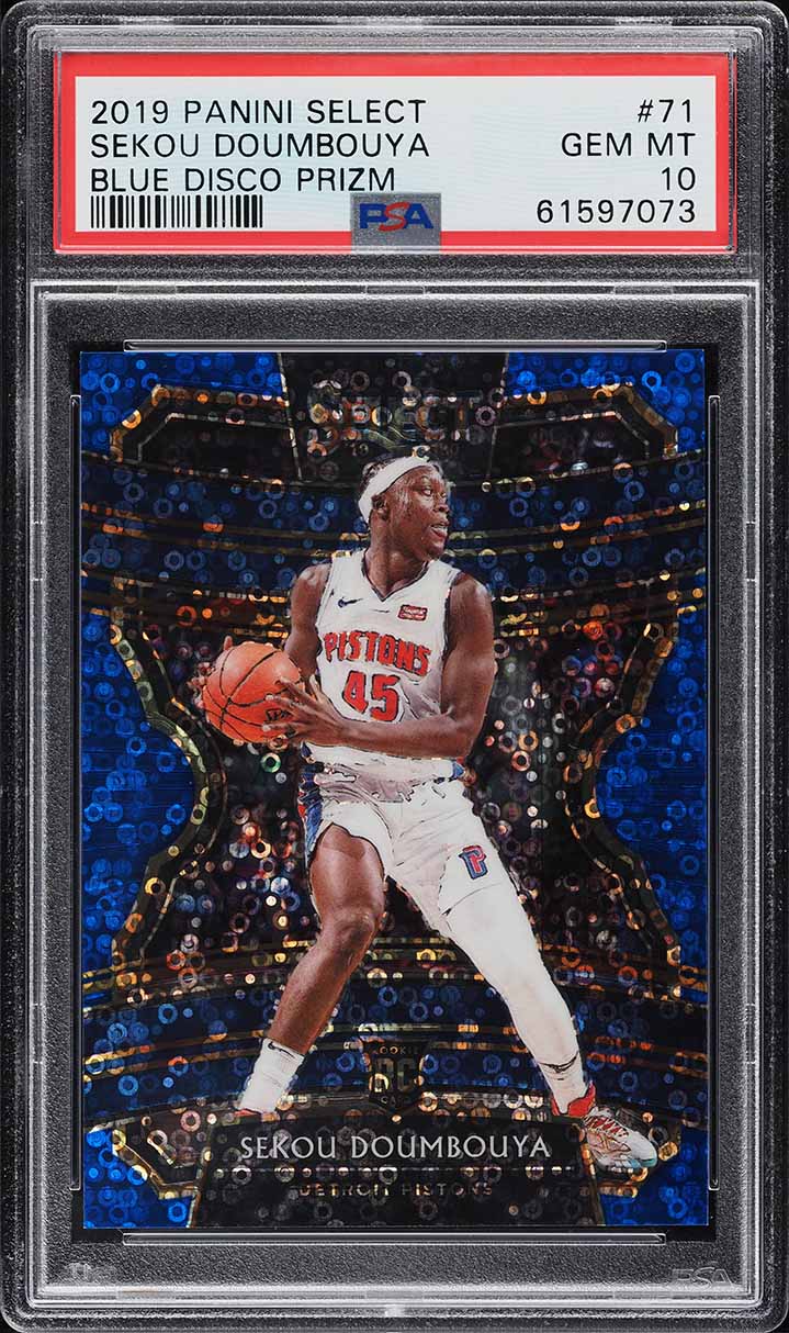 2019 Select Blue Disco Prizm Sekou Doumbouya ROOKIE 1/25 #71 PSA 10 GEM MINT