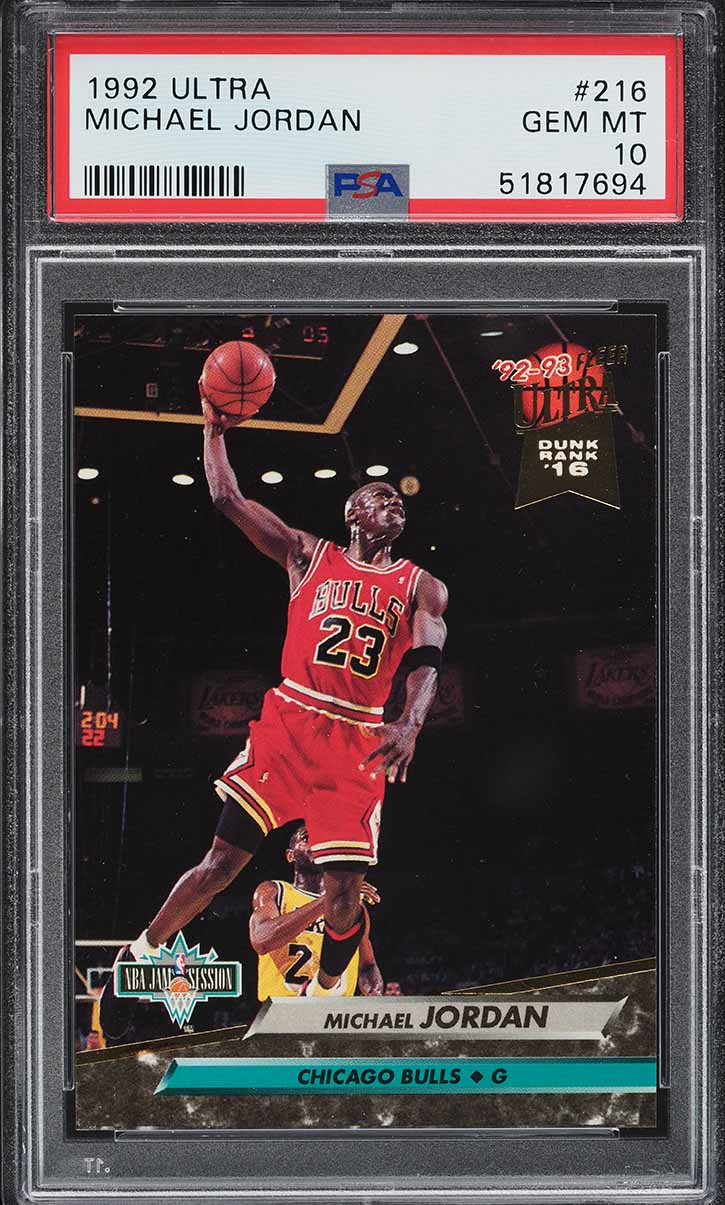 1992 Ultra Basketball Michael Jordan #216 PSA 10 GEM MINT