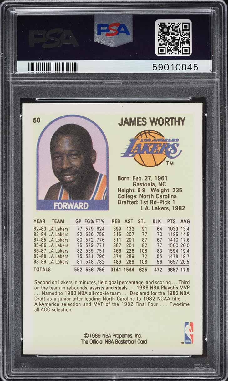 1990 Hoops Superstars James Worthy #50 PSA 10 GEM MINT