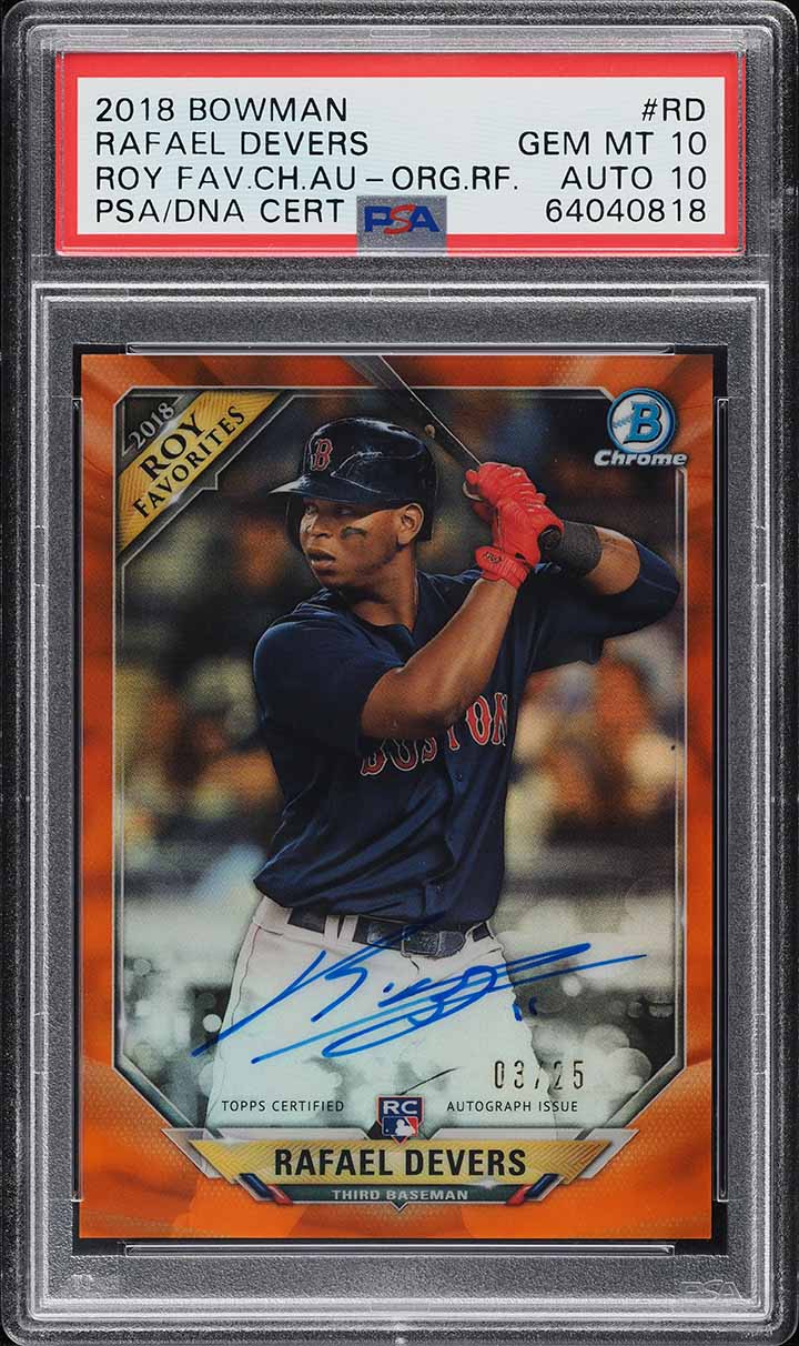 2023 Topps Chrome Update Action Stars Red Refractor Rafael Devers