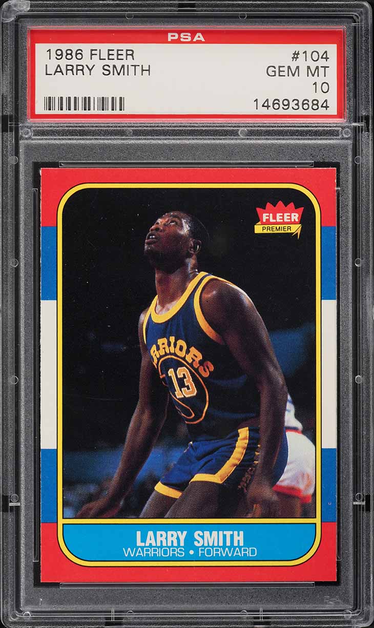 1986 Fleer Basketball Larry Smith #104 PSA 10 GEM MINT