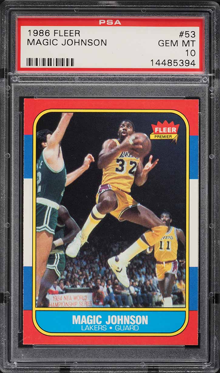 1986 Fleer Basketball Magic Johnson #53 PSA 10 GEM MINT