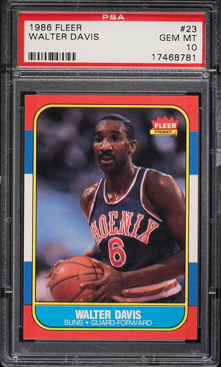 1986 Fleer Basketball Walter Davis #23 PSA 10 GEM MINT