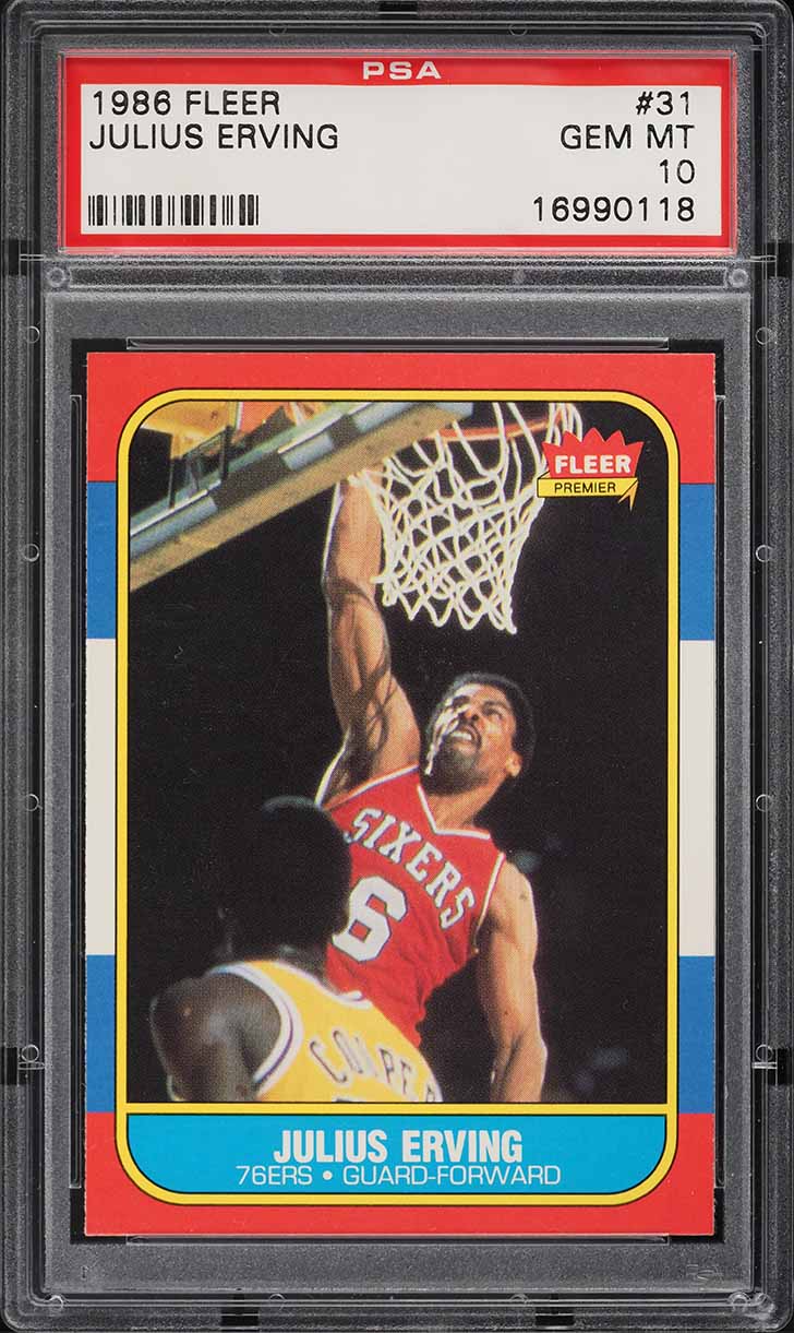 1977 Topps Basketball Julius Erving #100 PSA 6 EXMT on Fanatics