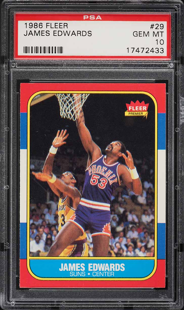 1986 Fleer Basketball James Edwards #29 PSA 10 GEM MINT