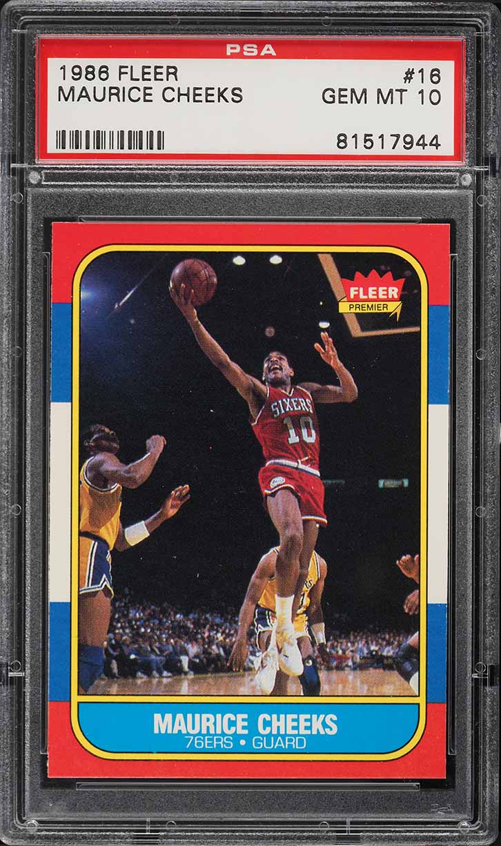 1986 Fleer Basketball Maurice Cheeks #16 PSA 10 GEM MINT