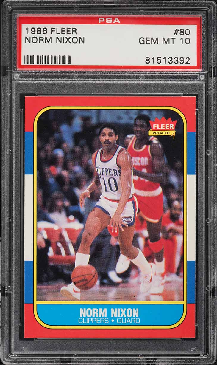1986 Fleer Basketball Norm Nixon #80 PSA 10 GEM MINT