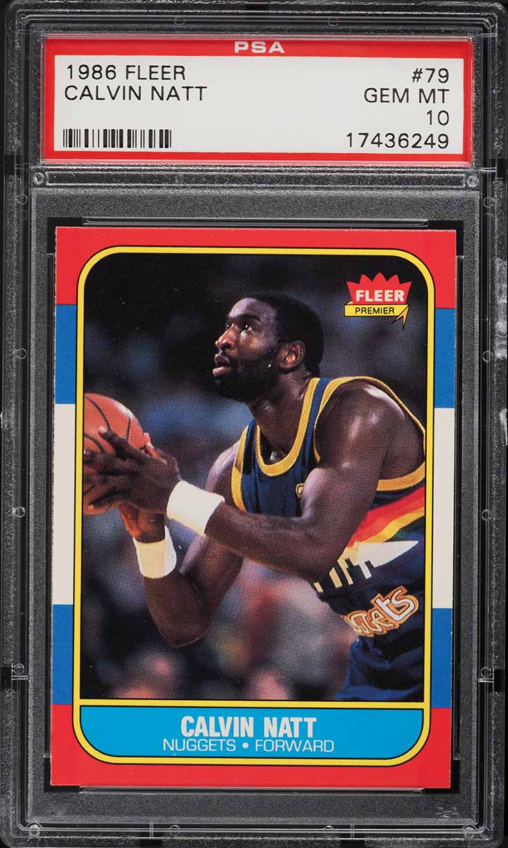 1986 Fleer Basketball Calvin Natt #79 PSA 10 GEM MINT