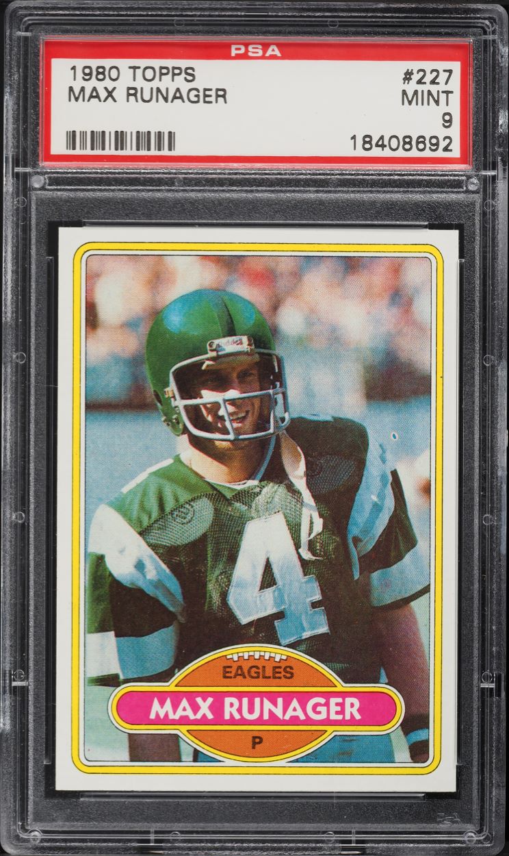 1980 Topps Football Max Runager #227 PSA 9 MINT