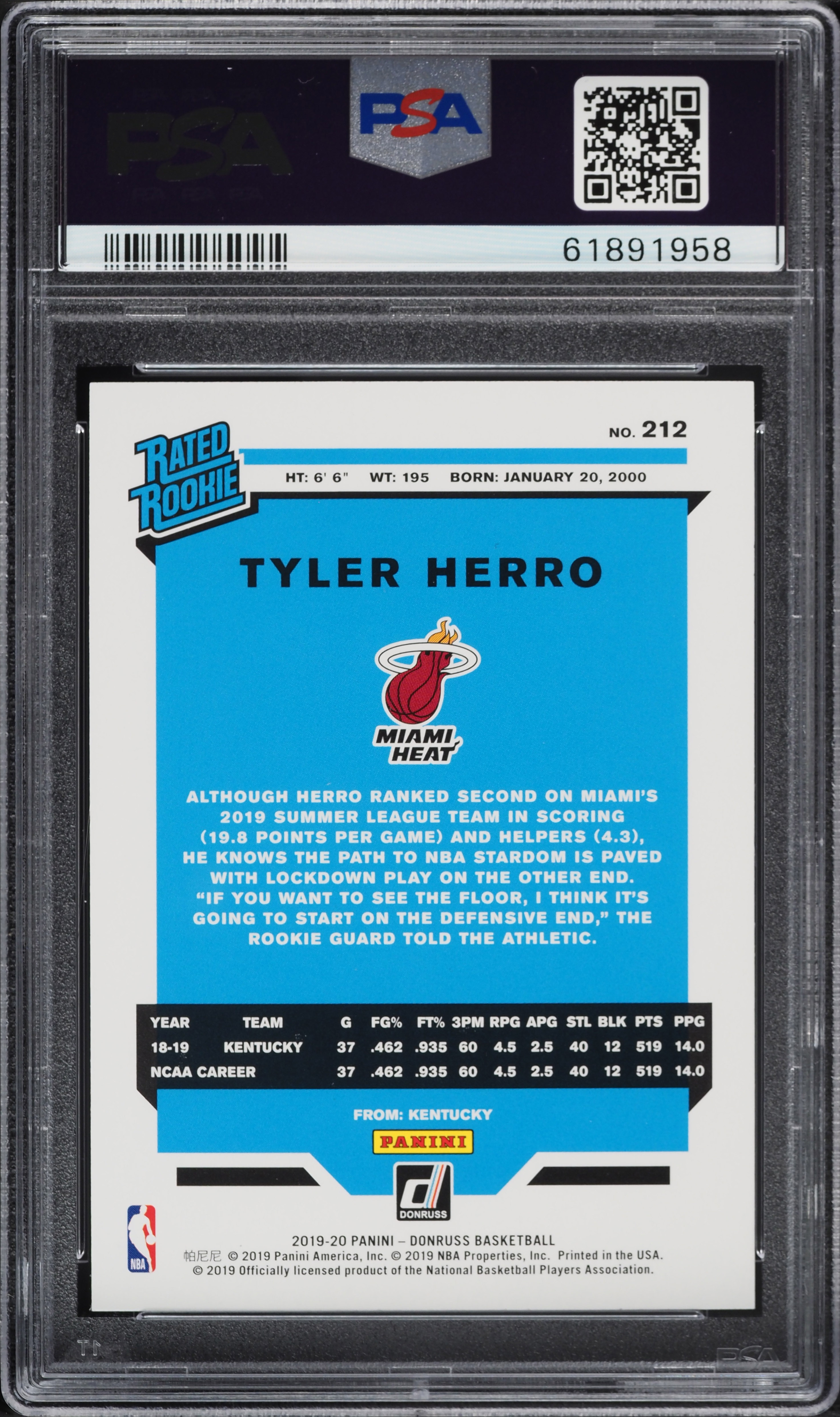 Tyler Herro DONRUSS GOLD PSA10 タイラー・ Tyler Herro 2020-21