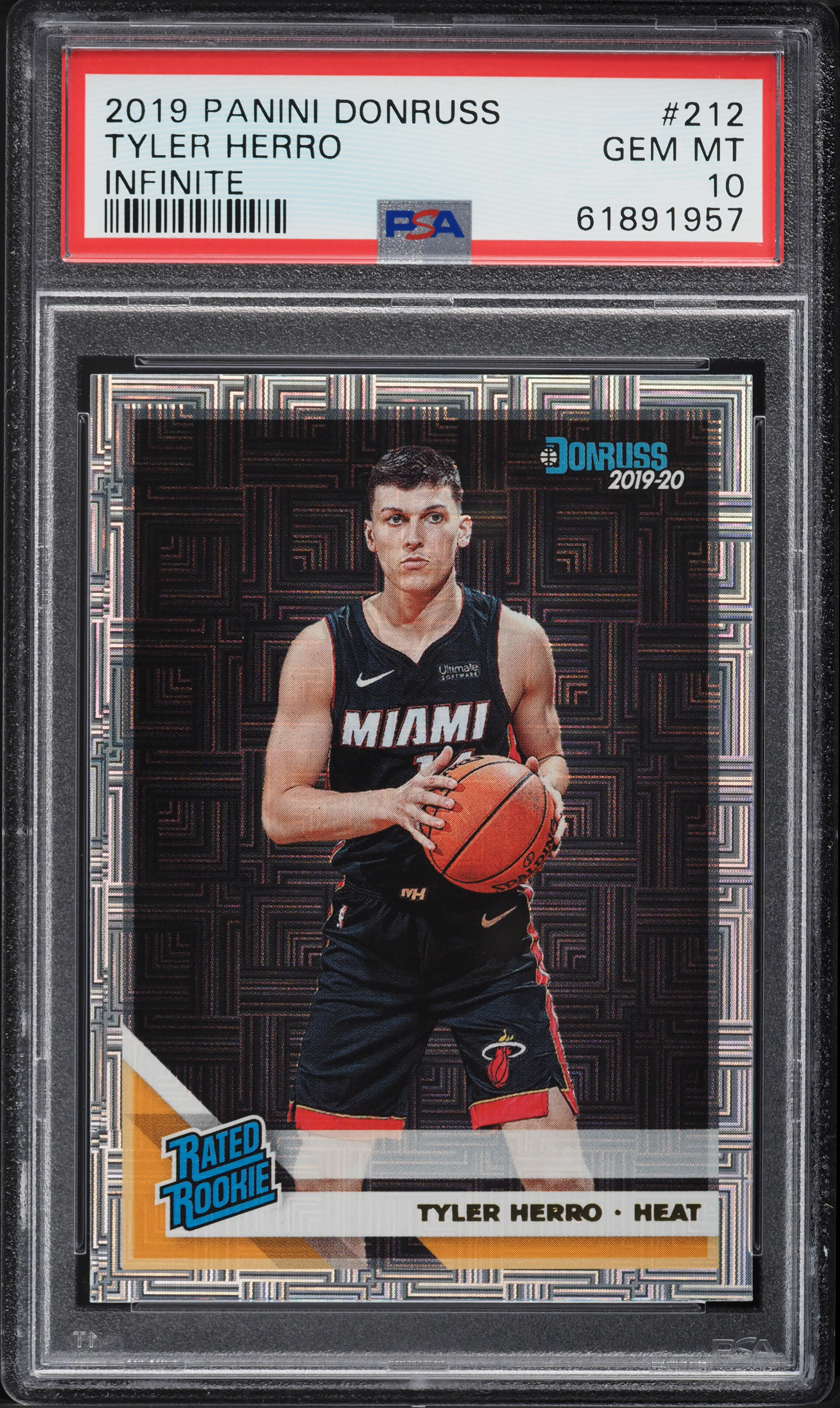 2019 Donruss Infinite Tyler Herro ROOKIE #212 PSA 10 GEM MINT on