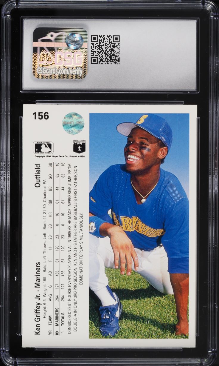 1990 Upper Deck Ken Griffey Jr. #156 CSG 8.5 NM-MT+