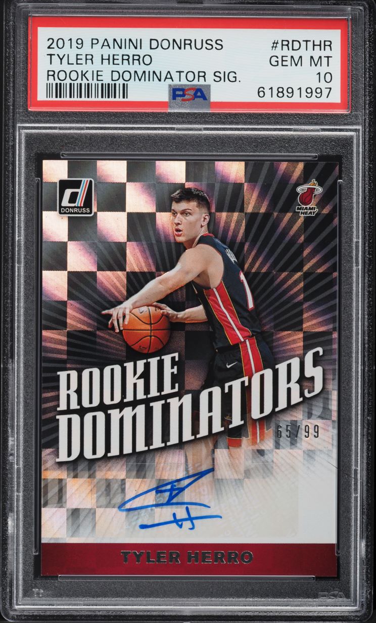 2019 Donruss Dominator Signatures Tyler Herro ROOKIE AUTO /99 #RD
