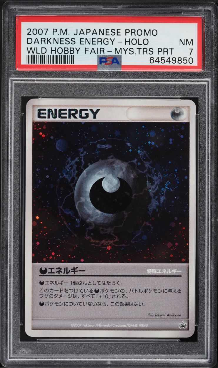 2007 Pokemon Japanese Promo Wild Hobby Fair Holo Darkness Energy PSA 7 NRMT