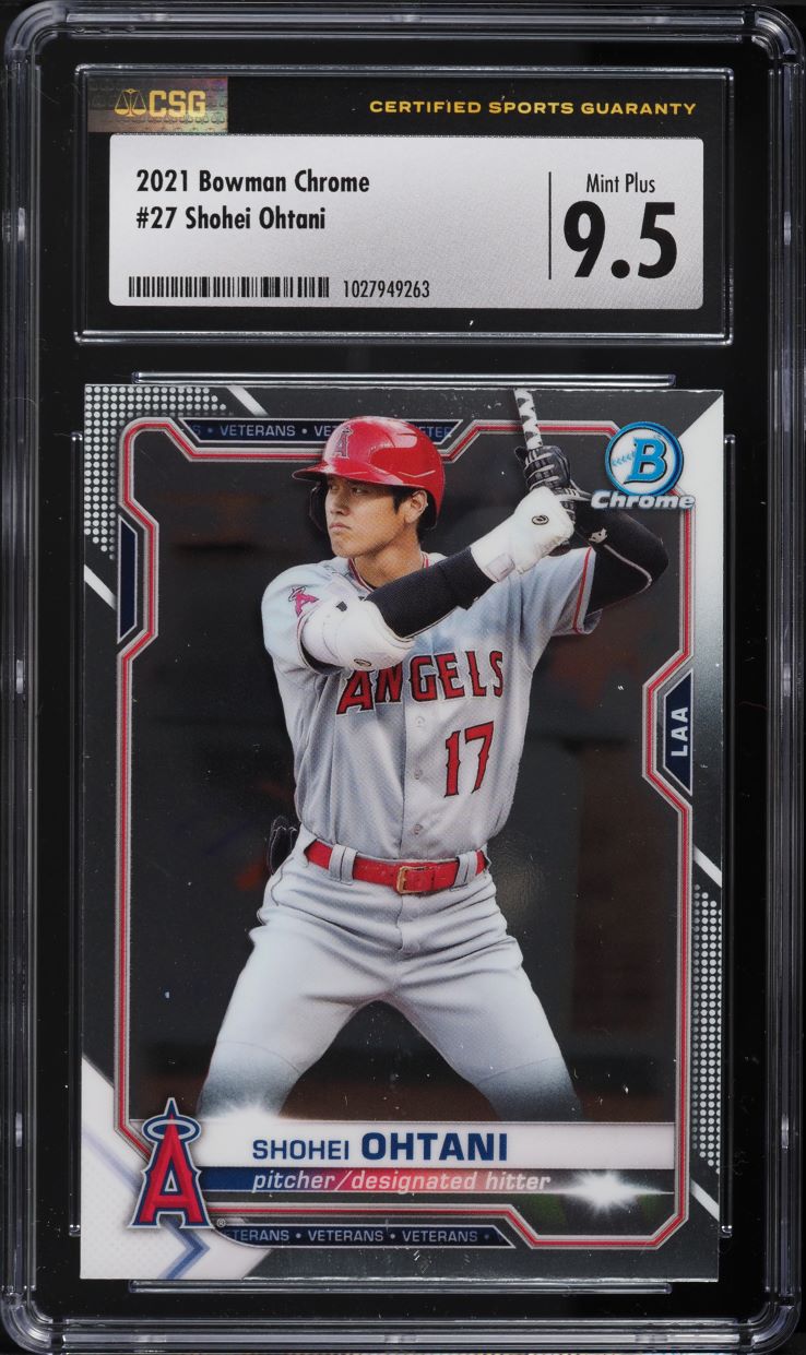 2021 Bowman Chrome Shohei Ohtani #27 CSG 9.5 MINT+