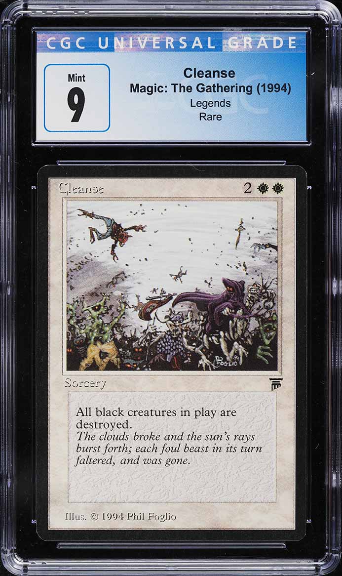 1994 Magic The Gathering MTG Legends Cleanse CGC 9 MINT on