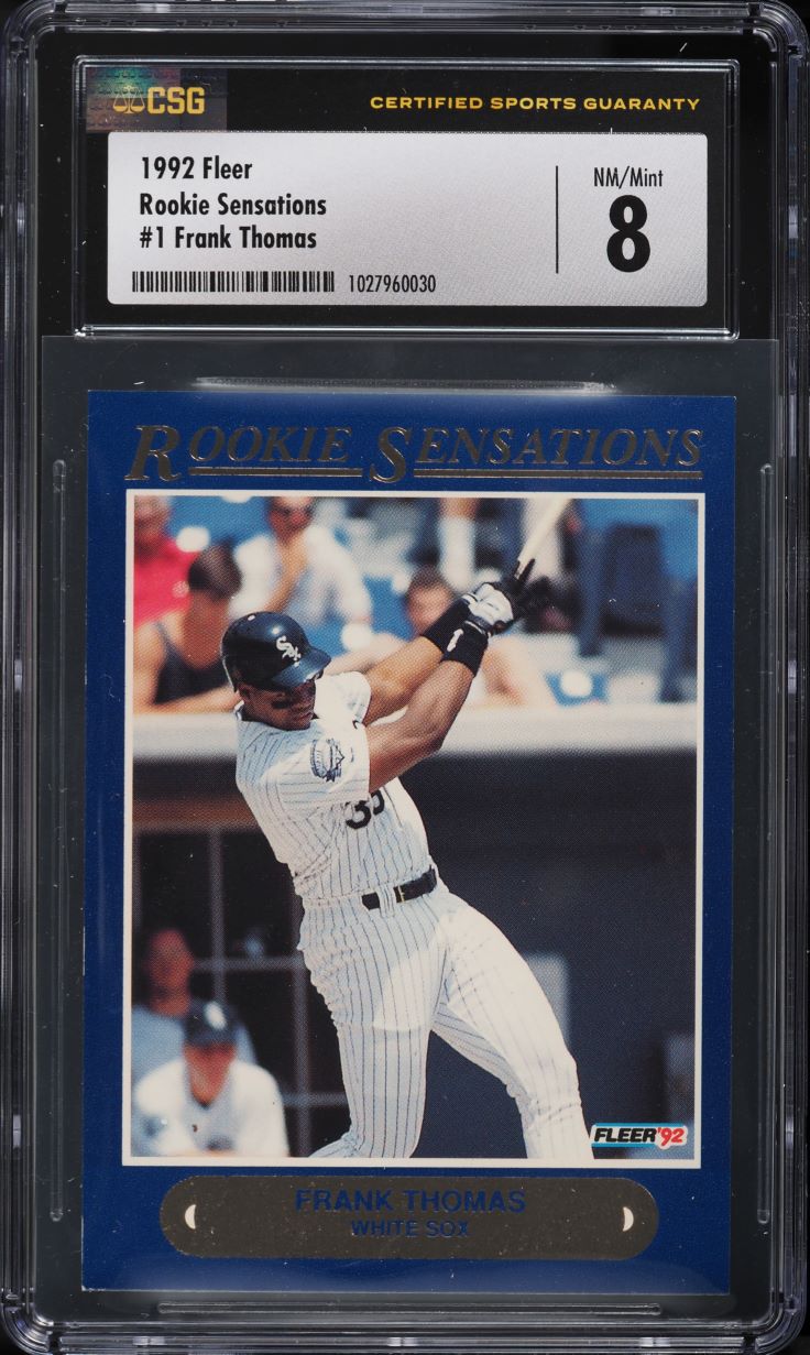 1992 Fleer Rookie Sensations Frank Thomas #1 CSG 8 NM-MT