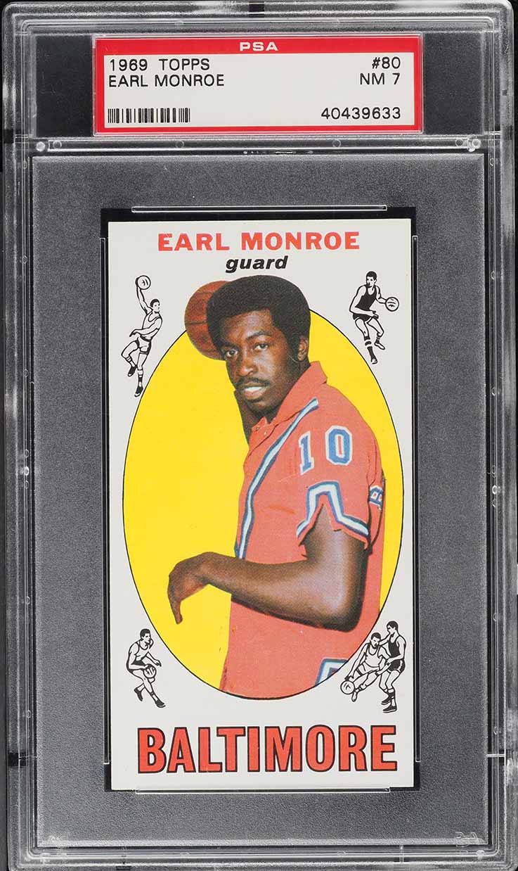 1969 Topps Basketball Earl Monroe ROOKIE #80 PSA 7 NRMT