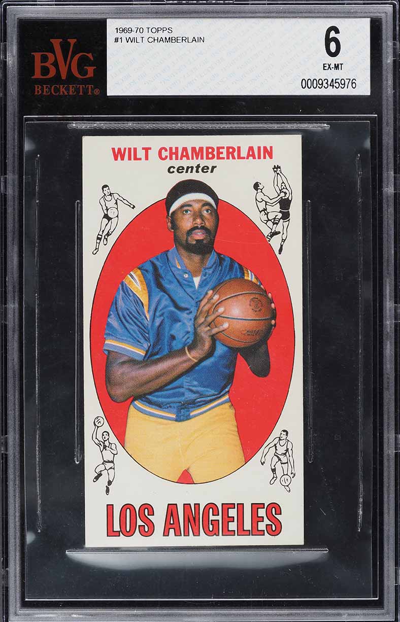 1969 Topps Basketball Wilt Chamberlain #1 BVG 6 EXMT