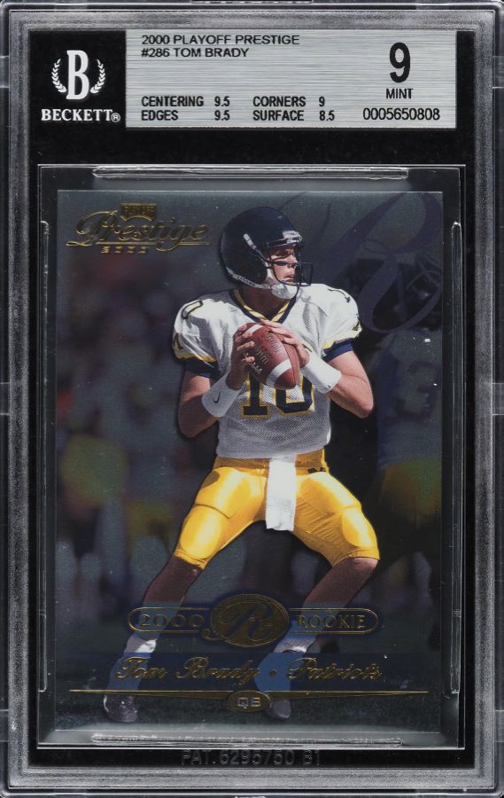 2000 Pacific Autograph Tom Brady ROOKIE RC AUTO #403 BGS 9 MINT on