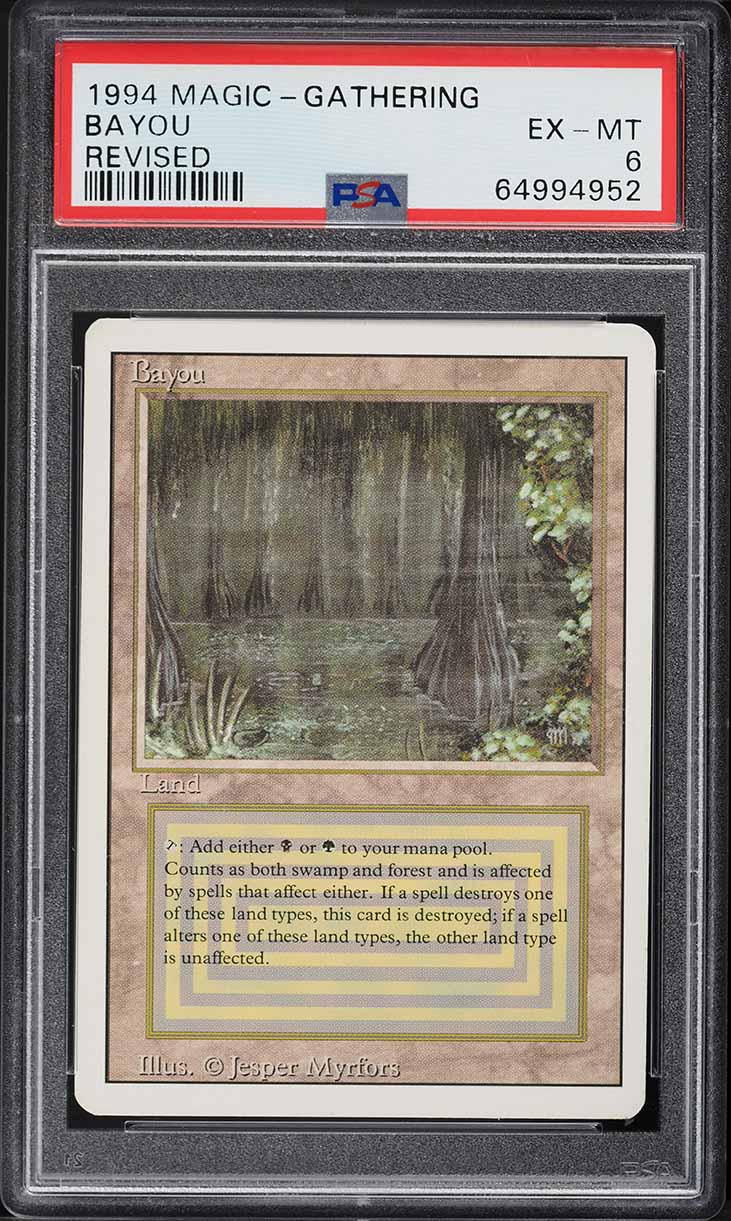 1994 Magic The Gathering MTG Revised Edition Dual Land Bayou R L