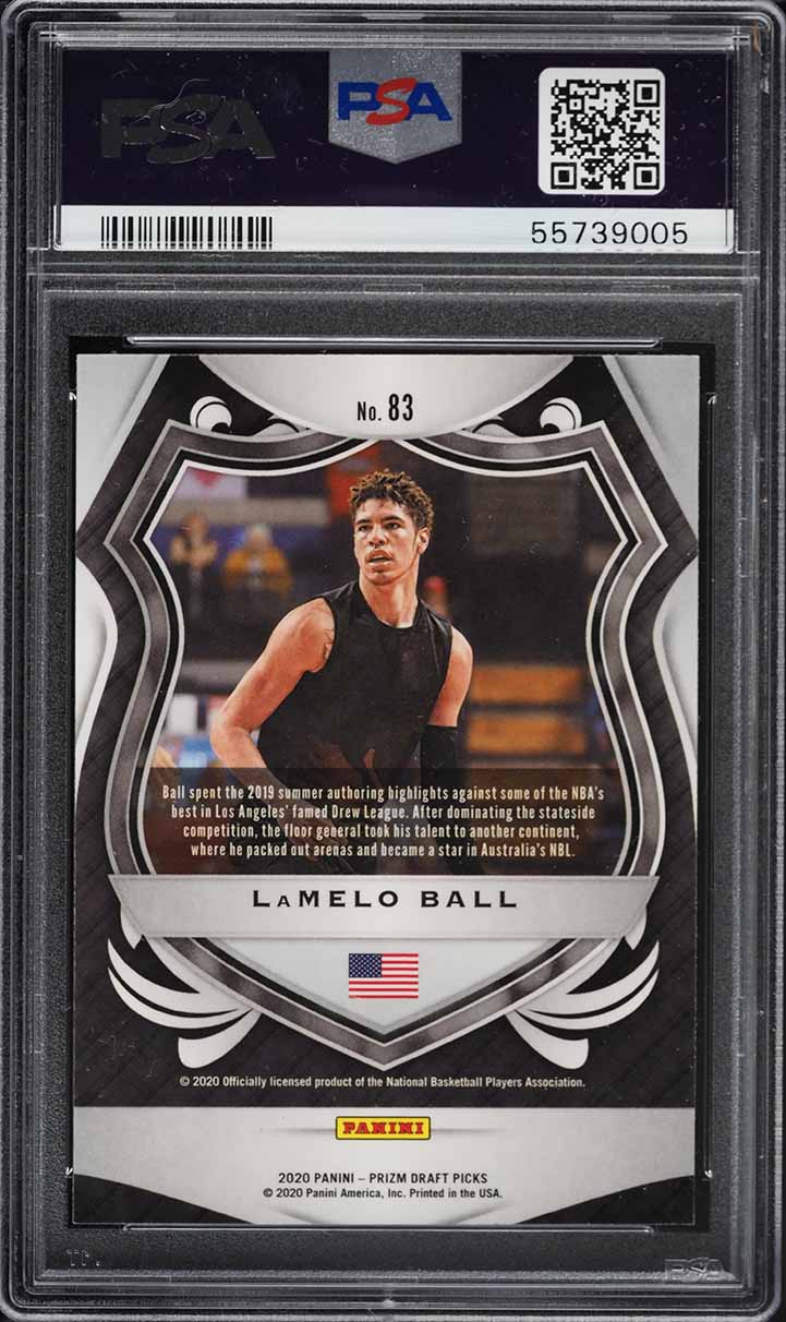 2020 Panini Prizm Draft Picks LaMelo Ball ROOKIE #83 PSA 9 MINT