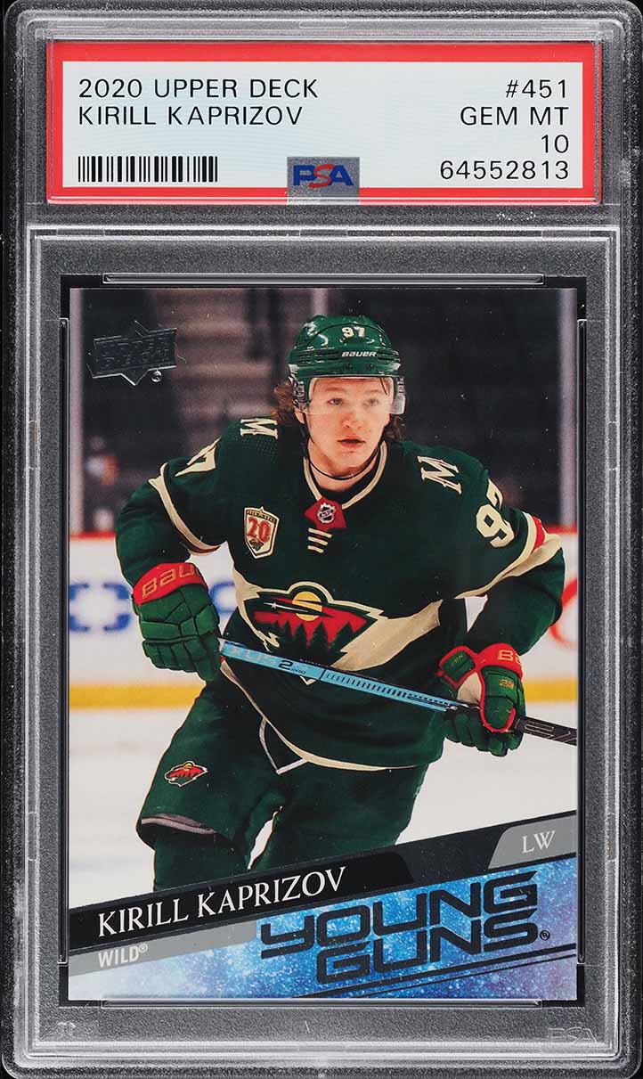 2020 Upper Deck Young Guns Kirill Kaprizov ROOKIE #451 PSA 10 GEM MINT