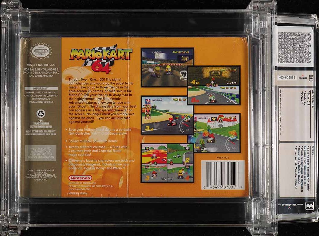 Mario Kart 64 (Nintendo 64 N64) WATA 7.5 A+ Sealed