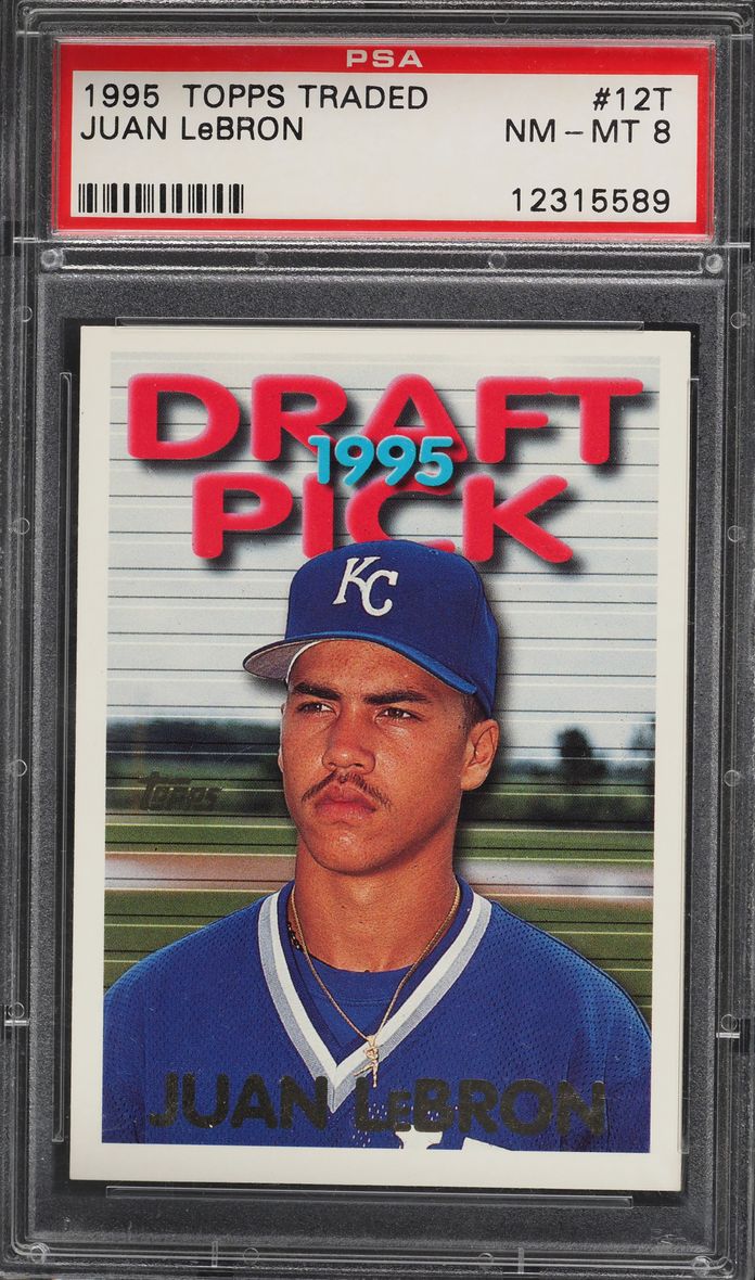 1995 Topps Traded Juan LeBron ROOKIE #12T PSA 8 NM-MT