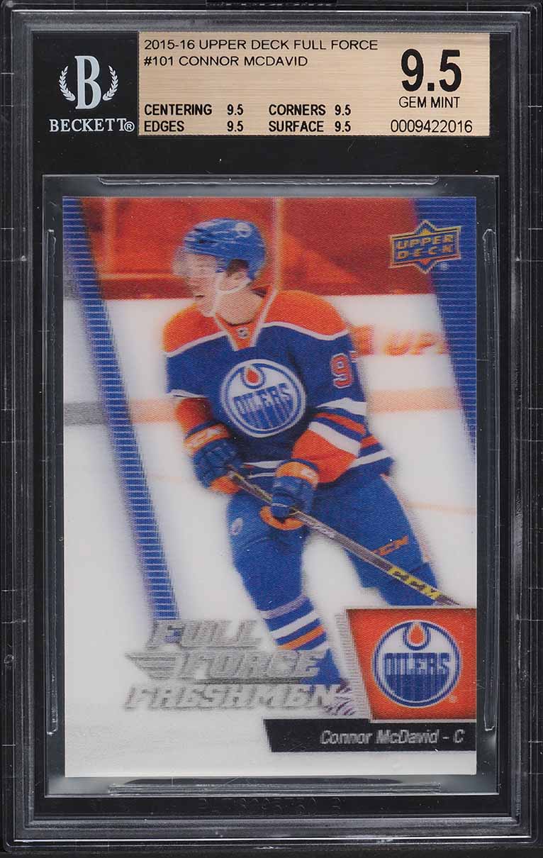 2015 Upper Deck Full Force Connor McDavid ROOKIE #101 BGS 9.5 GEM MINT