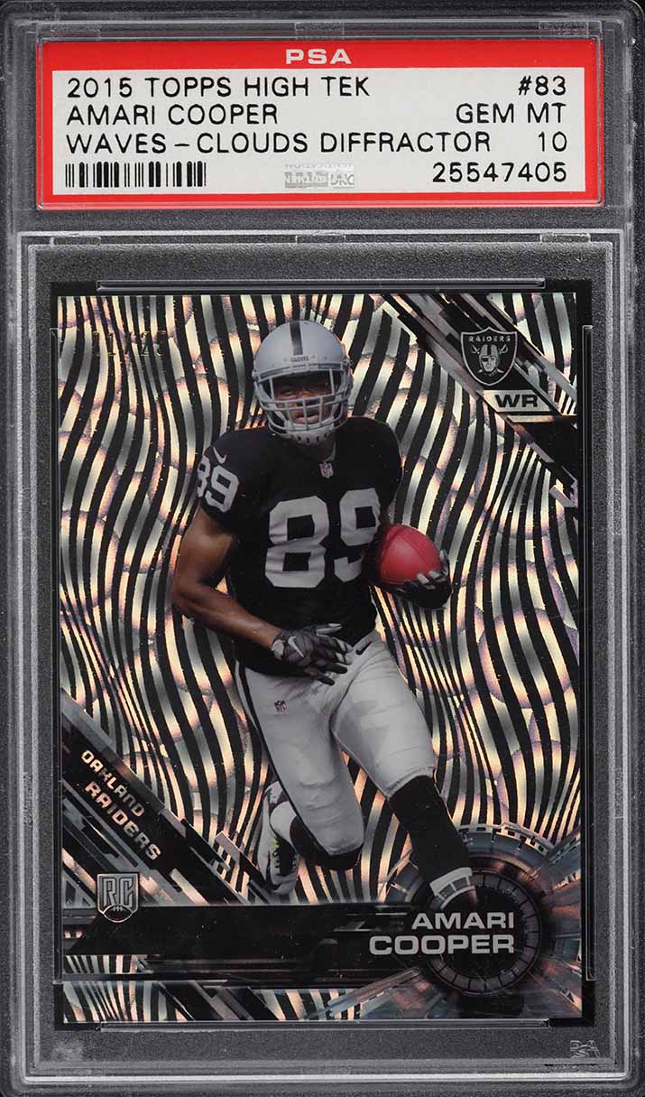 2015 Topps High Tek Waves Clouds Diffractor Amari Cooper ROOKIE /25 PSA 10 GEM