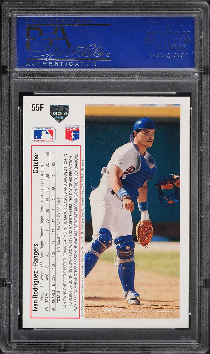 1991 Upper Deck Final Edition Ivan Rodriguez ROOKIE #55F PSA 10 GEM MINT