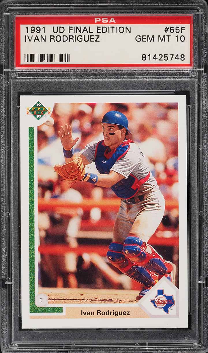 1991 Upper Deck Final Edition Ivan Rodriguez ROOKIE #55F PSA 10 GEM MINT
