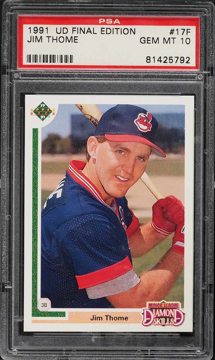 1991 Upper Deck Final Edition Jim Thome ROOKIE #17F PSA 10 GEM MINT
