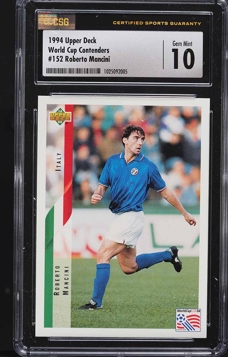 Carte Sportive Roberto Baggio World Cup 1994 Upper Deck – SGC 10 Gem Mint