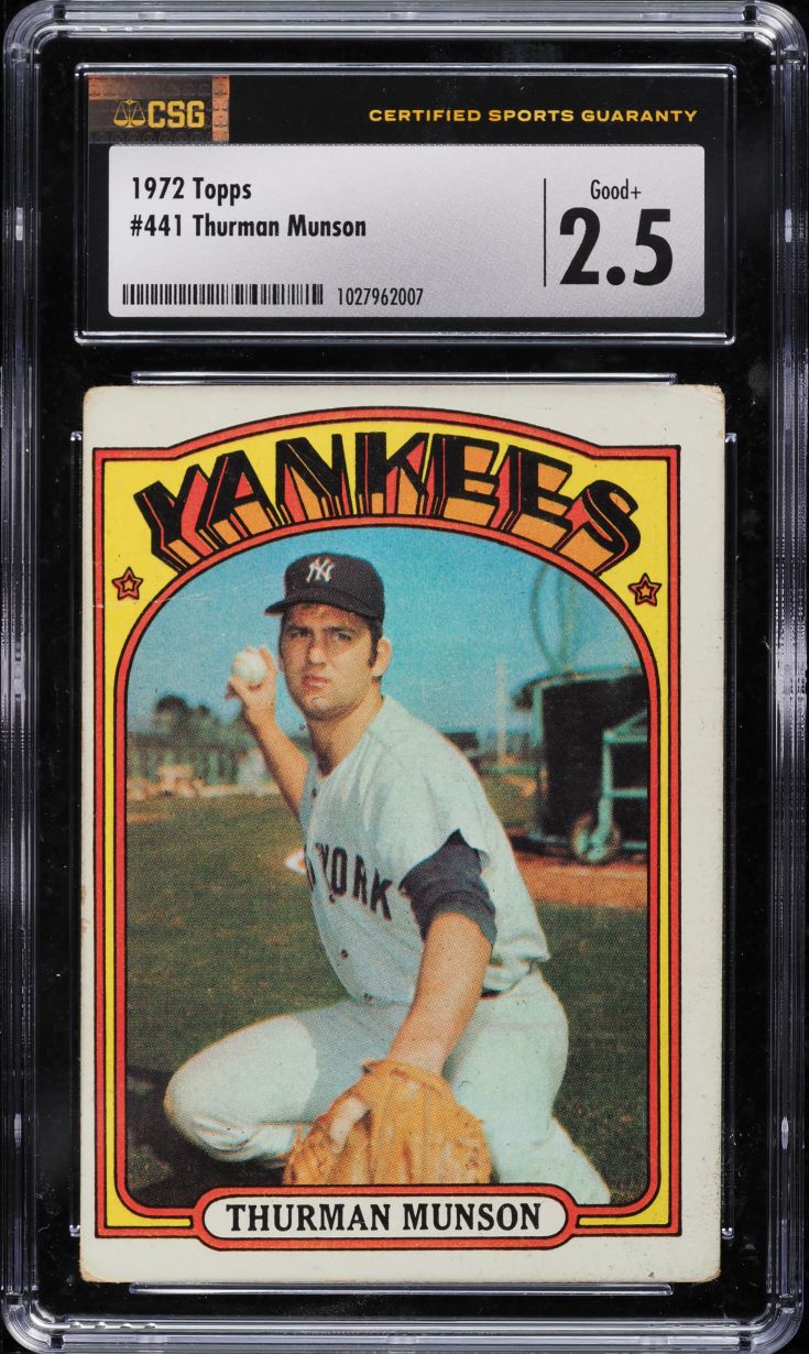 1972 Topps Thurman Munson #441 CSG 2.5 GD+